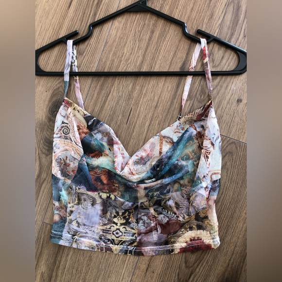 NWT Multi print mesh neck cami - Picture 3 of 5